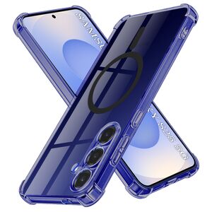Husa pentru  Samsung Galaxy S23 compatibila MagSafe Anti-Shock 1.5mm reinforced 4 corners - Negru translucid