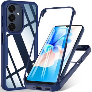 Set 360: Husa cu folie integrata pentru  Samsung Galaxy A17 Protectie 360 fata / spate - Albastru