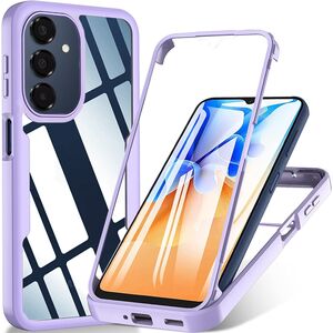 Set 360: Husa cu folie integrata pentru  Samsung Galaxy A17 Protectie 360 fata / spate - Mov