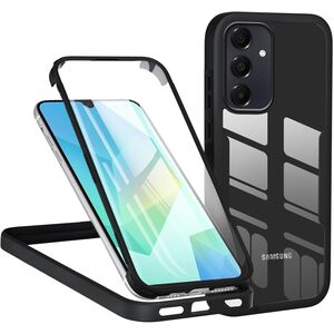 Set 360: Husa cu folie integrata pentru  Samsung Galaxy A17 Protectie 360 fata / spate - Negru
