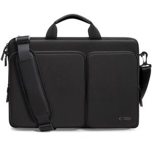 Geantă Business pentru Laptop 15.6"-16", cu 4 Compartimente, Curea de Umăr Reglabilă și Mâner, Protecție Plusată, Design Elegant – Compatibilă cu MacBook, Lenovo, ASUS, Dell, HP, negru