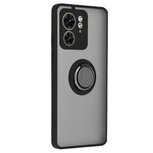 Husa Motorola Edge 40 Techsuit Glinth cu inel suport stand magnetic, negru