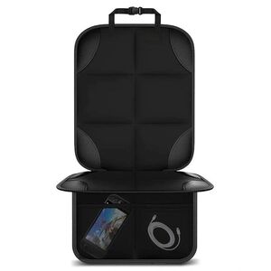 Husa de protectie pentru scaun auto SeatGuard cu 2 compartimente depozitare, Impermeabila, Antiderapanta 123 x 46 cm – Protectie tapiterie anti-murdarie si anti-zgarieturi, fixare rapida - negru