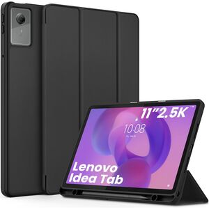 Husa pentru Lenovo Idea Tab 11 inch cu functie wake-up/sleep si compartiment pentru stylus, tip stand - negru