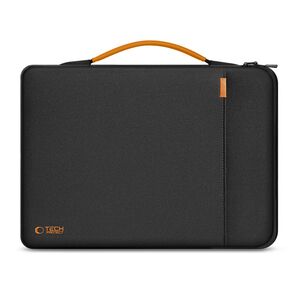 Geantă Elegantă cu Protecție Sporită pentru Laptop 15.6"-16", Cu Mânere din Piele, Buzunar Frontal și Suport AirTag – Ideală pentru Transport Business și Urban, negru