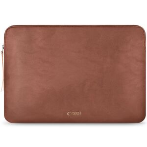 Husă Laptop 15-16” Sleeve Elegance – Design Slim din Piele Ecologică, Căptușeală Fleece, Protecție Premium, Compatibilă MacBook, Lenovo, ASUS, Dell, HP, maro