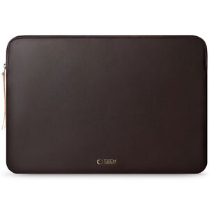 Husă Laptop 15-16” Sleeve Elegance – Design Slim din Piele Ecologică, Căptușeală Fleece, Protecție Premium, Compatibilă MacBook, Lenovo, ASUS, Dell, HP, chocolate