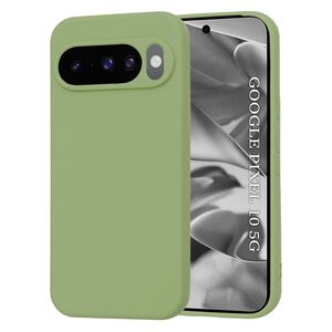 Husa pentru  Google Pixel 10 Pro / Pixel 10 Liquid Silicone, subțire, captusita cu microfibra, anti amprentă, protectie cameră foto, Verde