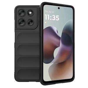 Husa pentru  Motorola Moto G56 Liquid Silicone, Microfibre Lining, Non-Slip Airbag Design, Negru