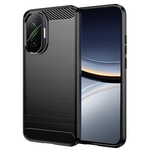 Husa pentru Poco F7 Carbon Liquid Silicone, Negru