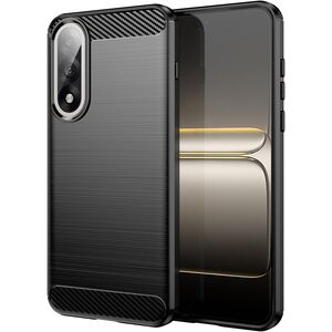 Husa pentru OnePlus Nord 5 Carbon Liquid Silicone, Negru
