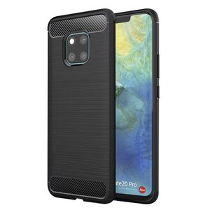 Husa pentru Huawei Mate 20 Pro - Techsuit Carbon Silicone - Black