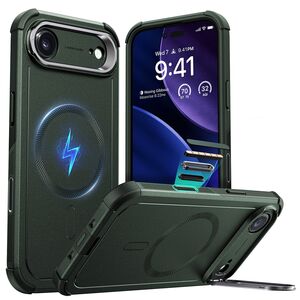 Husa pentru iPhone 17 Air - ESR Cyber Armor Kickstand - Green