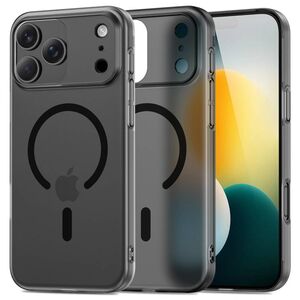Husa pentru iPhone 17 Pro SlimCore Compatibila MagSafe - Protectie inteligenta, Estetica minimalista - frosted - negru mat
