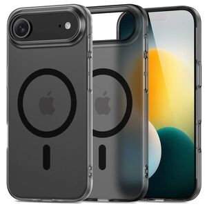 Husa pentru iPhone 17 Air SlimCore Compatibila MagSafe - Protectie inteligenta, Estetica minimalista - frosted - negru mat