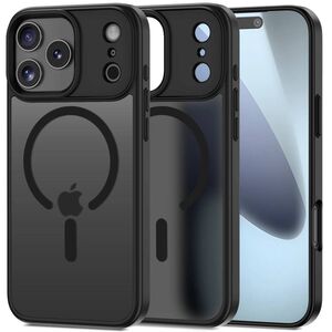 Husa premium pentru iPhone 17 Pro Max CoreDefender, compatibila MagSafe, Protectie lentile, Never-Yellow, anti-amprente - negru mat