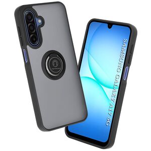 Husa de protectie pentru Samsung Galaxy A17 5G premium cu inel stand rotativ, suport magnetic si bumper anti-alunecare - negru