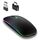 Husa pentru iPad 11 2025 cu tastatura iluminata wireless detasabila RGB 7 lights, Bluetooth, USB Type-C, functie stand si slot stylus + mouse wireless iluminat LED, negru