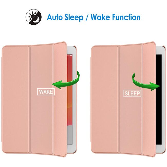 Husa iPad 10.2 2019 Protect cu functie wake-up/sleep, rose gold