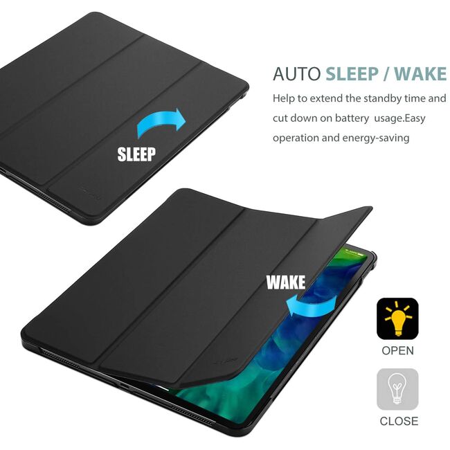 Husa iPad PRO 11 2021 / 2020 Protect cu functie wake-up/sleep si compartiment pentru Apple Pen, negru