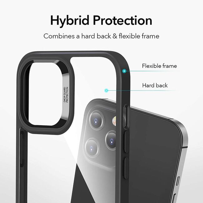 Husa pentru iPhone 12 Pro Max ESR Classic Hybrid, black/clear