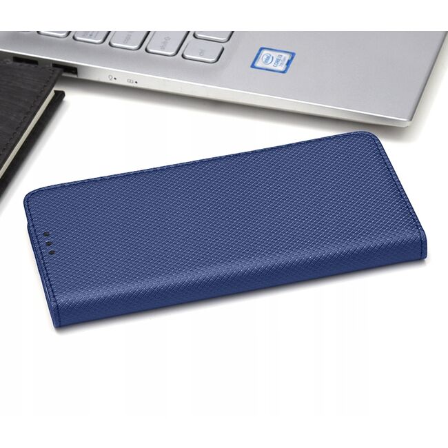 Husa Oppo A12 Wallet Smart Magnet, navy blue