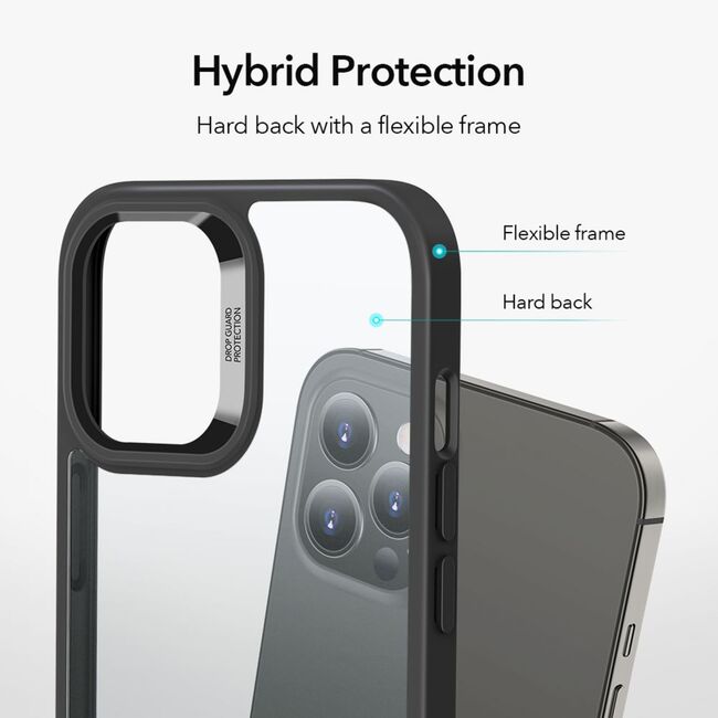 Husa iPhone 12/12 Pro - ESR Classic Hybrid (Black / Jelly Black)