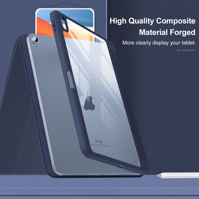 Husa Infiland Crystal Case pentru iPad Air 4 2020 sau iPad Air 5, navy blue
