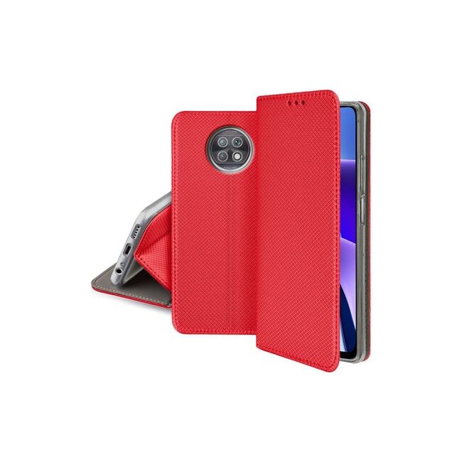 Husa Xiaomi Redmi Note 9T 5G Wallet Smart Magnet, rosu