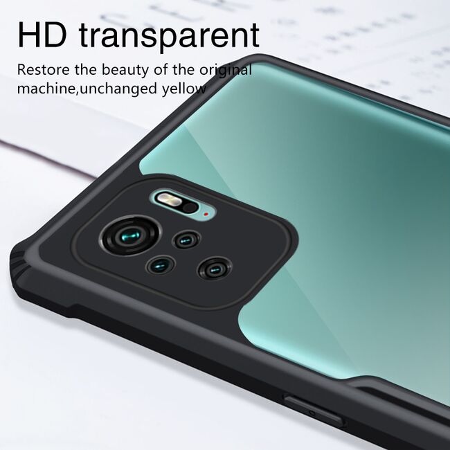 Husa pentru Xiaomi Redmi Note 10 4G / 10S, Rzants Shield, negru-clear