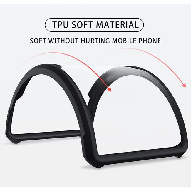 Husa pentru Xiaomi Redmi Note 10 4G / 10S, Rzants Shield, negru-clear