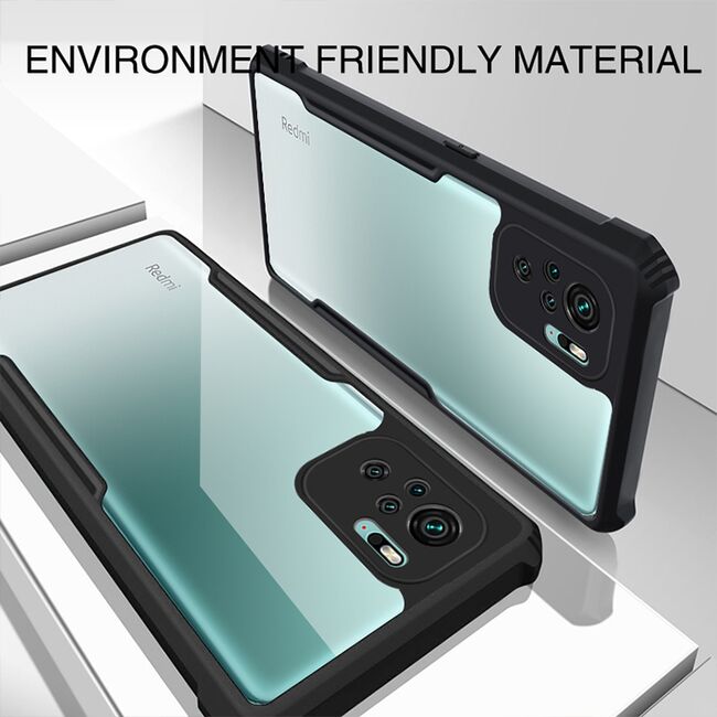 Husa pentru Xiaomi Redmi Note 10 4G / 10S, Rzants Shield, negru-clear