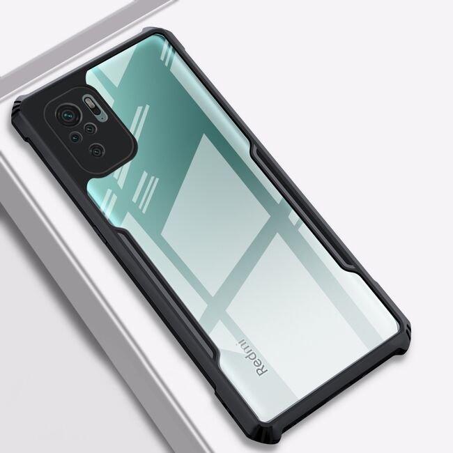 Husa pentru Xiaomi Redmi Note 10 4G / 10S, Rzants Shield, negru-clear