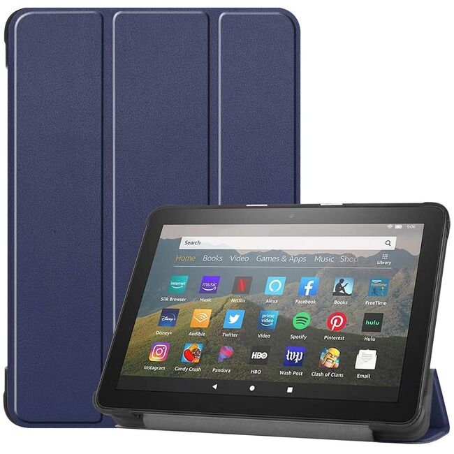 Husa tableta Kindle Fire HD 8 sau Fire HD 8 Plus (10th Gen, 2020 Release) de tip stand, navy blue