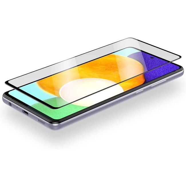 Folie sticla securizata tempered glass pentru Samsung Galaxy A52, A52s full-face/glue, negru