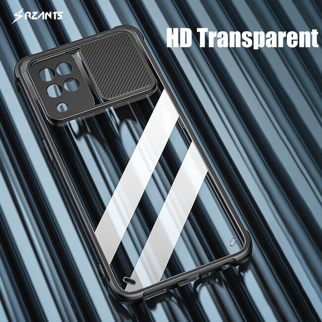 Husa pentru Samsung Galaxy A12, Rzants Shield Lens-Protection, negru-clear