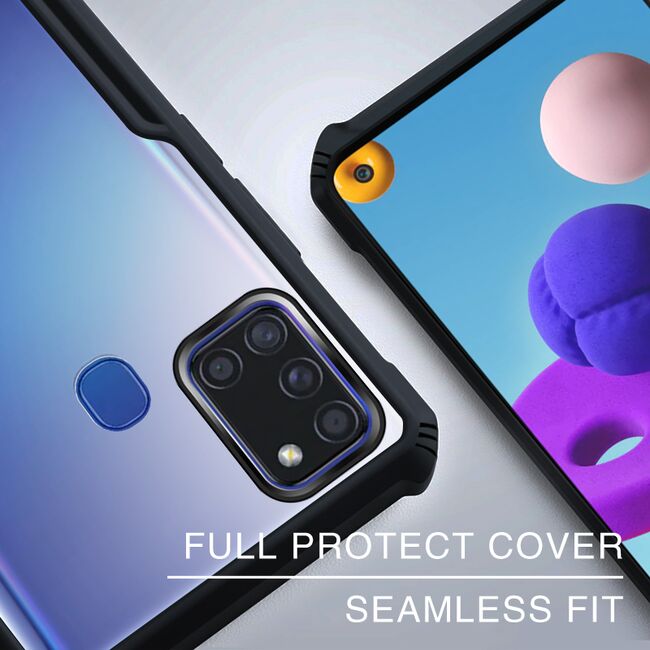 Husa pentru Samsung Galaxy A21s, Rzants Shield, negru-clear