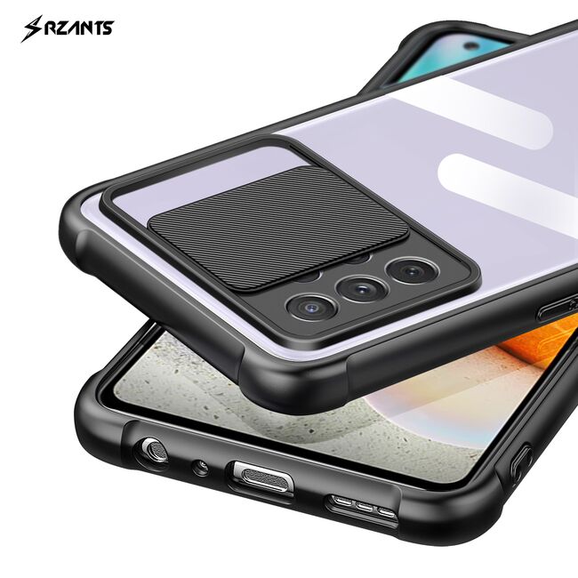 Husa pentru Samsung Galaxy A32 4G, Rzants Shield Lens-Protection, negru-clear