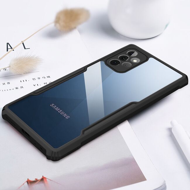 Husa pentru Samsung Galaxy A72, Rzants Shield, negru-clear