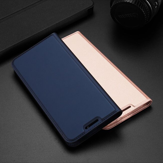 Husa DUX DUCIS Skin Pro Bookcase pentru Xiaomi Redmi Note 10 4G / 10S (albastru)
