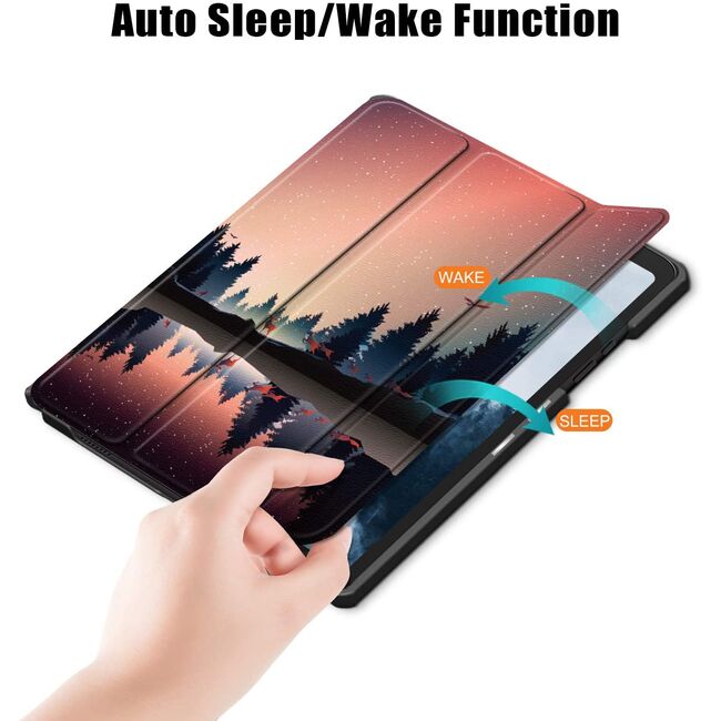 Husa pentru Samsung Galaxy Tab A7 SM-T500, SM-T505 ProCase cu functie wake-up/sleep, nature