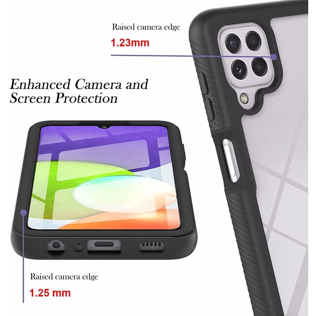 Pachet 360: Folie integrata + Husa pentru Samsung Galaxy A22 4G Tech-protect Defense360 - negru