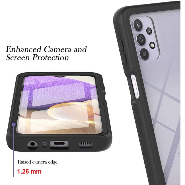 Pachet 360: Folie integrata + Husa pentru Samsung Galaxy A32 5G Tech-protect Defense360 - negru