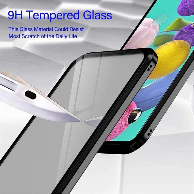 Husa 360 Magnetic Glass pentru Xiaomi Mi 10T / Mi 10T Pro (sticla fata + spate), negru