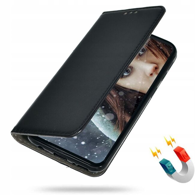 Husa Xiaomi Redmi Note 10 5G tip carte, inchidere magnetica, negru