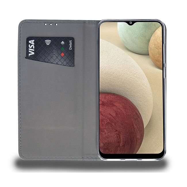 Husa pentru Samsung Galaxy A12 ProCase Wallet tip carte, burgundy