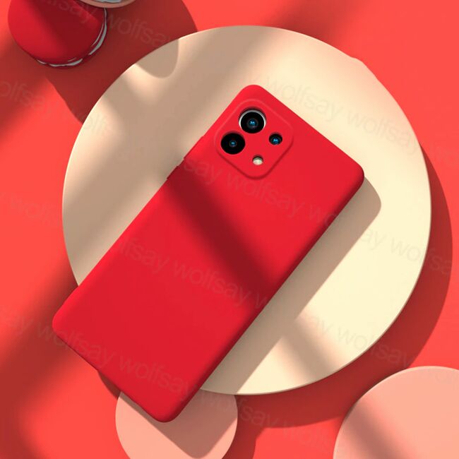 Husa Xiaomi Mi 11 Lite Liquid Silicon, rosu