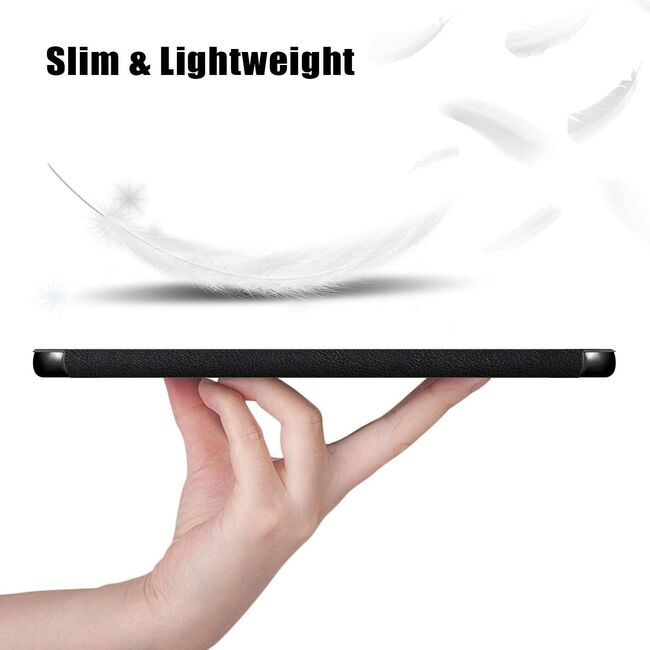 Husa Lenovo Tab P11 Pro 11.5 Inch Slim Lightweight Smart, Tri-fold tip Stand, negru