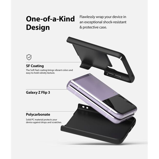 Husa Ringke Slim pentru Samsung Galaxy Z Flip 3 negru