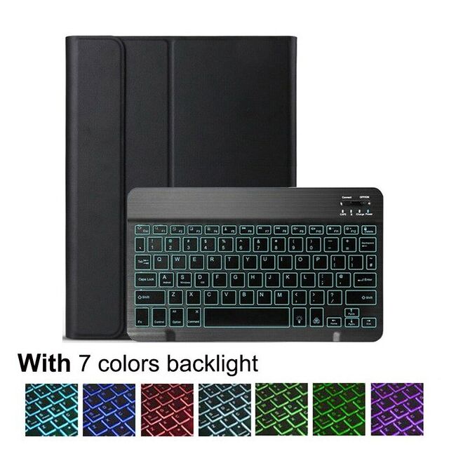 Husa cu tastatura iluminata pentru Lenovo P11 Pro 11.5 inch, negru